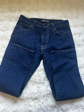 Abercrombie & Fitch Men's Vintage 90’s Stretch Straight Dark Rinse Jeans